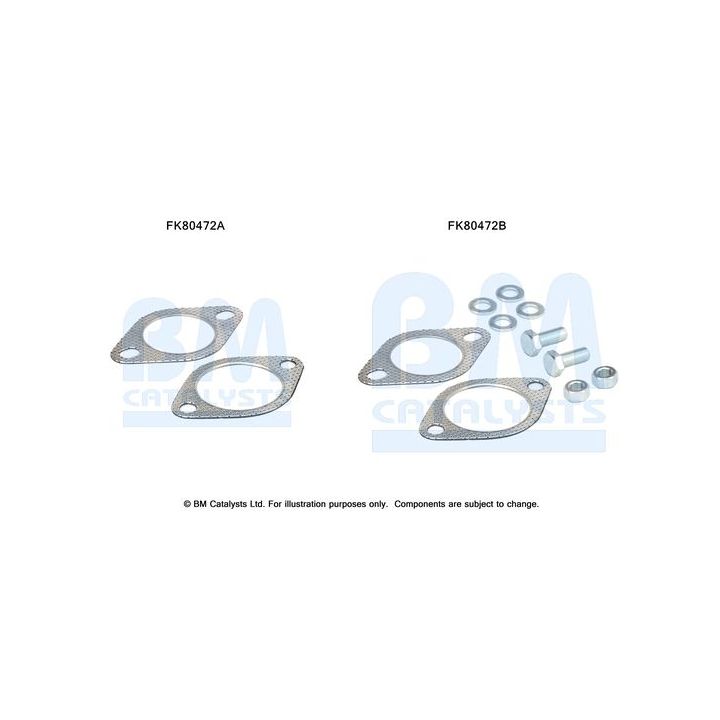 Montavimo komplektas, katalizatoriaus keitiklis BM CATALYSTS FK80472
