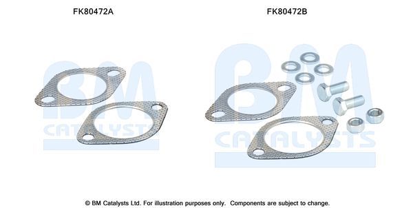 Montavimo komplektas, katalizatoriaus keitiklis BM CATALYSTS FK80472