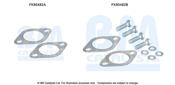 Montavimo komplektas, katalizatoriaus keitiklis BM CATALYSTS FK80482