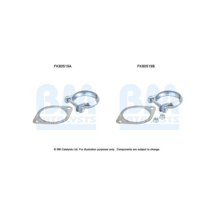 Montavimo komplektas, katalizatoriaus keitiklis BM CATALYSTS FK80519