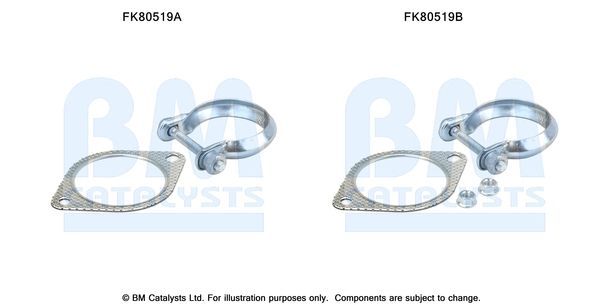 Montavimo komplektas, katalizatoriaus keitiklis BM CATALYSTS FK80519