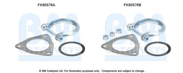 Montavimo komplektas, katalizatoriaus keitiklis BM CATALYSTS FK80576