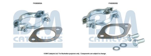 Montavimo komplektas, katalizatoriaus keitiklis BM CATALYSTS FK80800