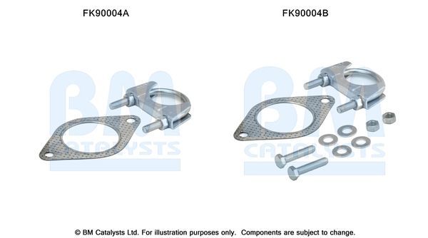 Montavimo komplektas, katalizatoriaus keitiklis BM CATALYSTS FK90004