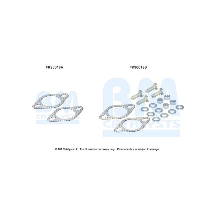 Montavimo komplektas, katalizatoriaus keitiklis BM CATALYSTS FK90018