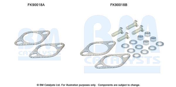 Montavimo komplektas, katalizatoriaus keitiklis BM CATALYSTS FK90018