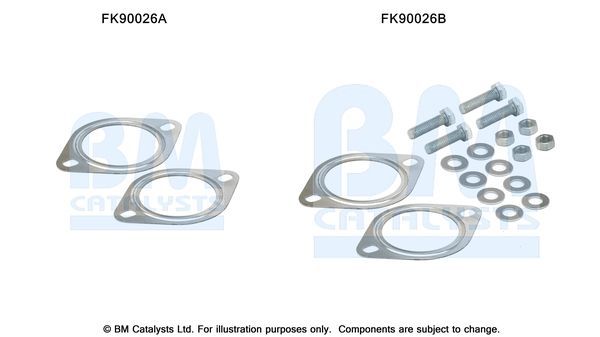 Montavimo komplektas, katalizatoriaus keitiklis BM CATALYSTS FK90026