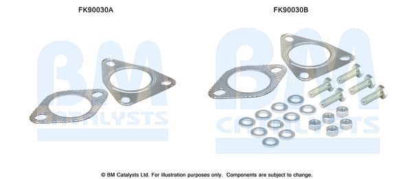 Montavimo komplektas, katalizatoriaus keitiklis BM CATALYSTS FK90030