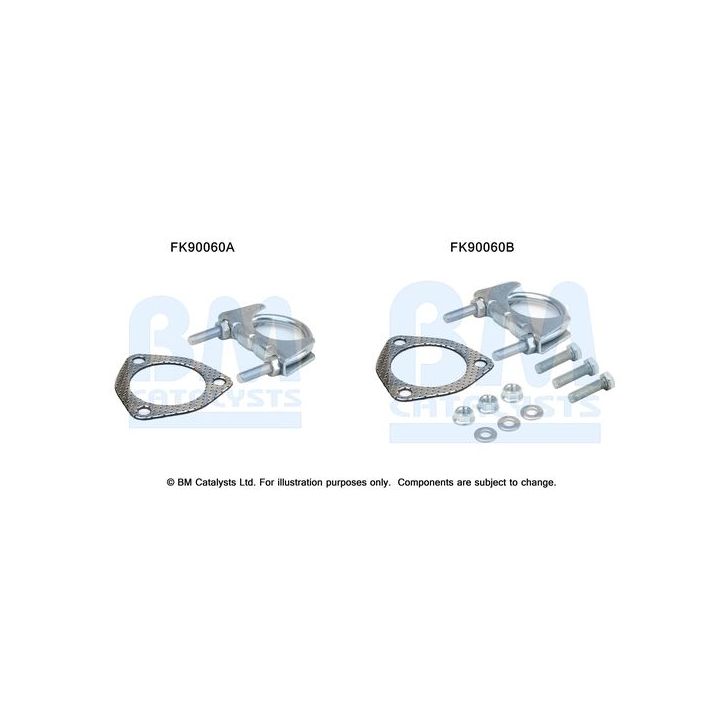 Montavimo komplektas, katalizatoriaus keitiklis BM CATALYSTS FK90060