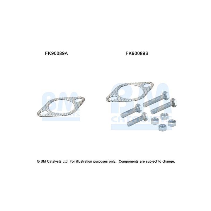 Montavimo komplektas, katalizatoriaus keitiklis BM CATALYSTS FK90089