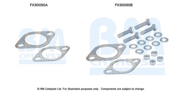 Montavimo komplektas, katalizatoriaus keitiklis BM CATALYSTS FK90090