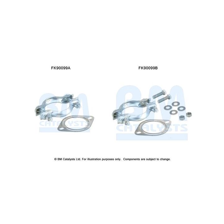 Montavimo komplektas, katalizatoriaus keitiklis BM CATALYSTS FK90099