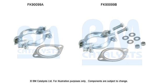 Montavimo komplektas, katalizatoriaus keitiklis BM CATALYSTS FK90099