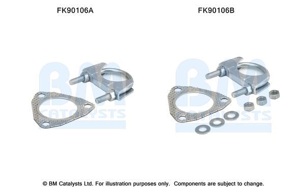 Montavimo komplektas, katalizatoriaus keitiklis BM CATALYSTS FK90106