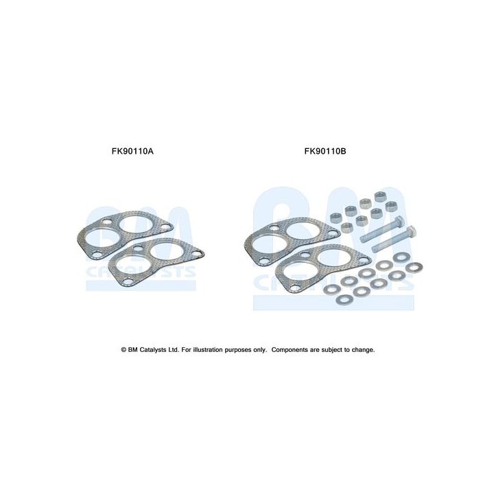 Montavimo komplektas, katalizatoriaus keitiklis BM CATALYSTS FK90110