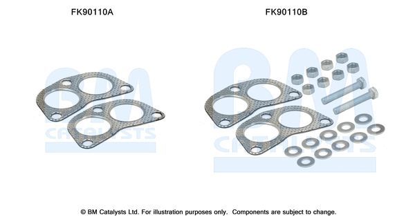Montavimo komplektas, katalizatoriaus keitiklis BM CATALYSTS FK90110