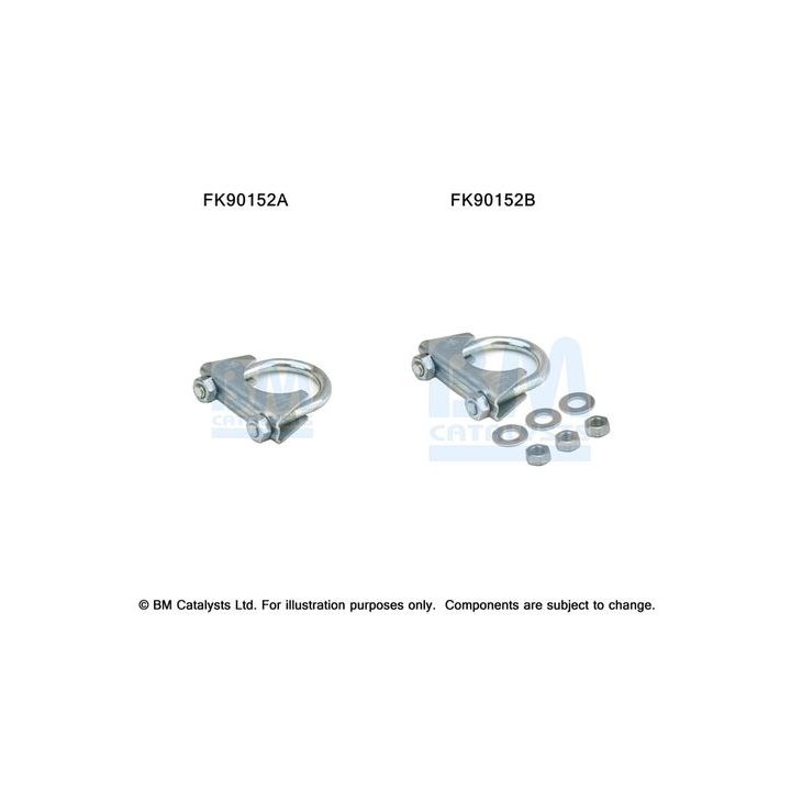 Montavimo komplektas, katalizatoriaus keitiklis BM CATALYSTS FK90152