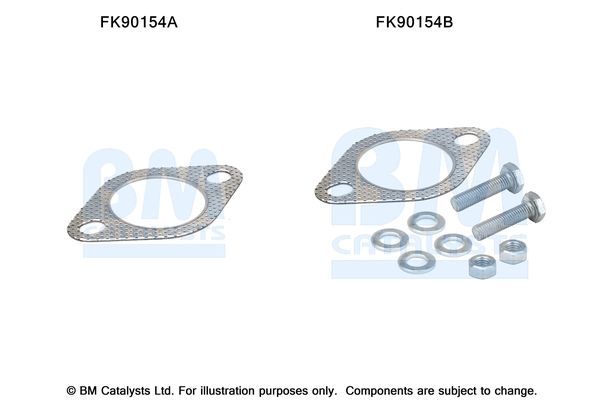 Montavimo komplektas, katalizatoriaus keitiklis BM CATALYSTS FK90154