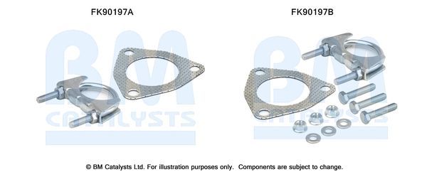Montavimo komplektas, katalizatoriaus keitiklis BM CATALYSTS FK90197