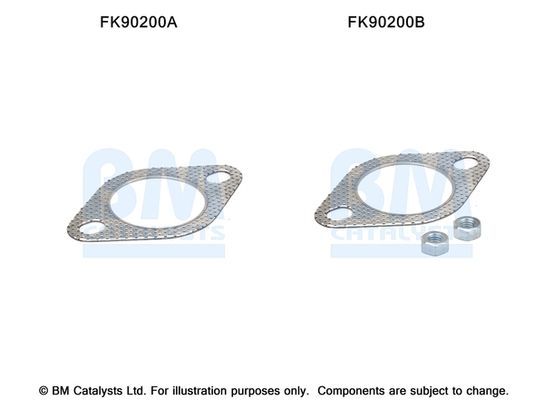 Montavimo komplektas, katalizatoriaus keitiklis BM CATALYSTS FK90200