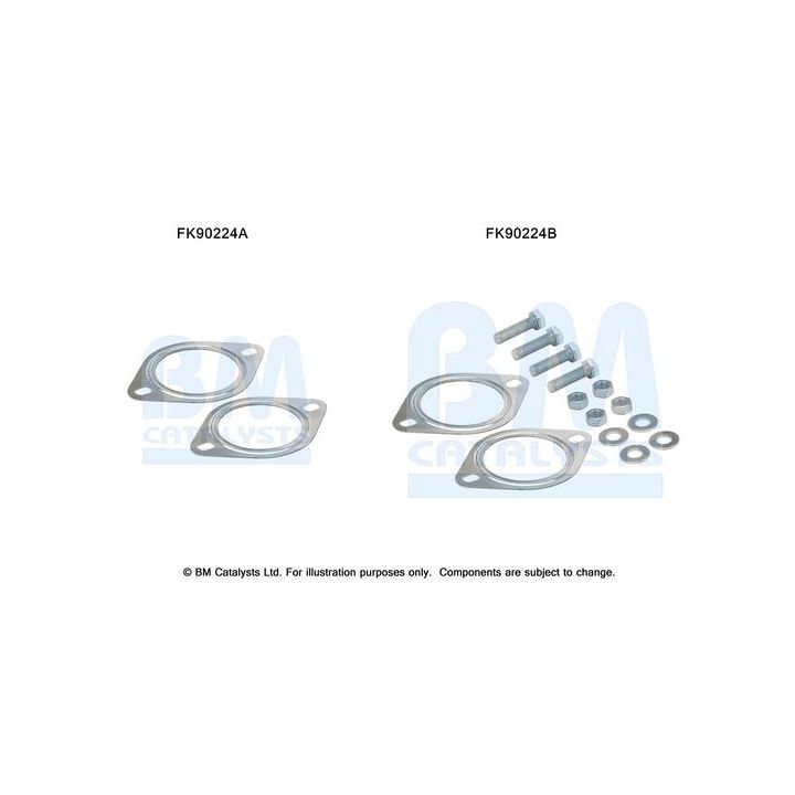 Montavimo komplektas, katalizatoriaus keitiklis BM CATALYSTS FK90224