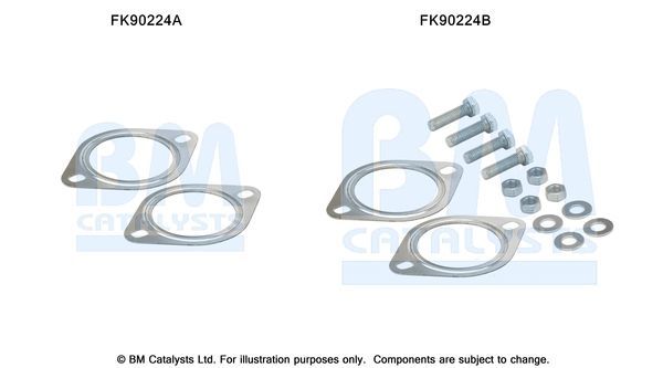 Montavimo komplektas, katalizatoriaus keitiklis BM CATALYSTS FK90224