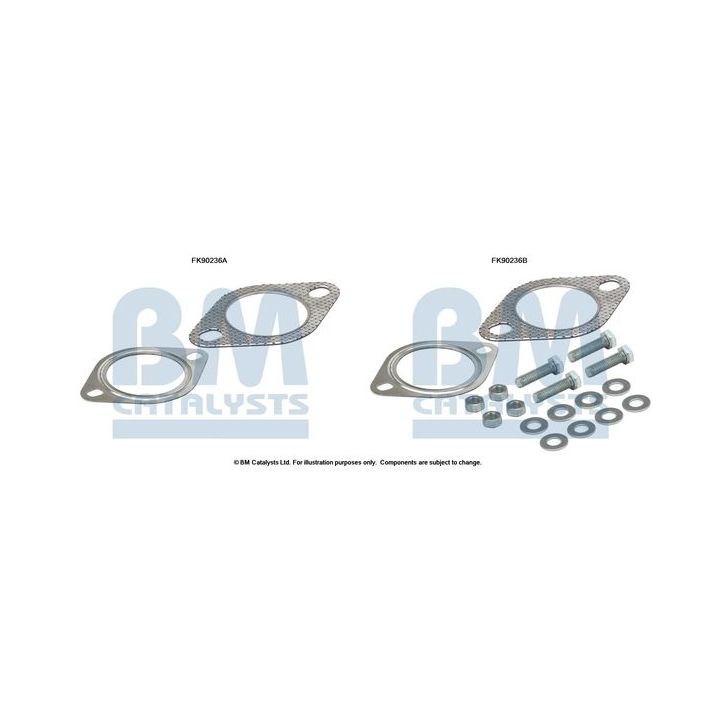 Montavimo komplektas, katalizatoriaus keitiklis BM CATALYSTS FK90236