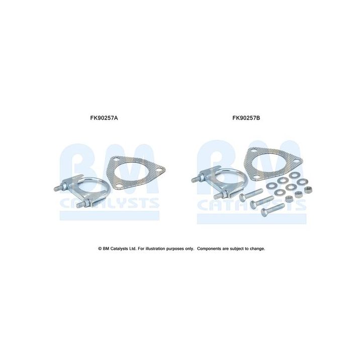 Montavimo komplektas, katalizatoriaus keitiklis BM CATALYSTS FK90257
