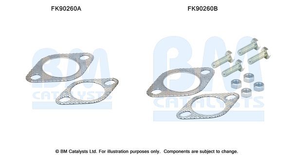 Montavimo komplektas, katalizatoriaus keitiklis BM CATALYSTS FK90260