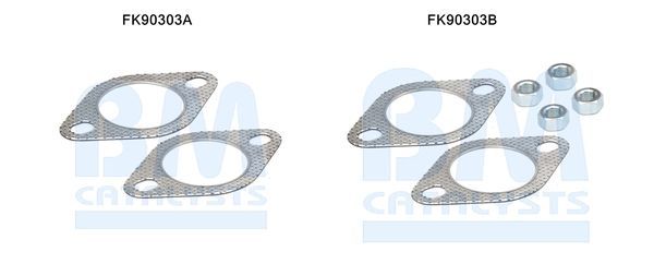 Montavimo komplektas, katalizatoriaus keitiklis BM CATALYSTS FK90303