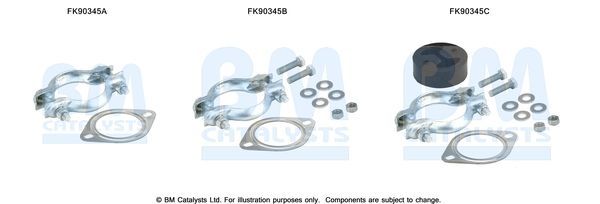 Montavimo komplektas, katalizatoriaus keitiklis BM CATALYSTS FK90345