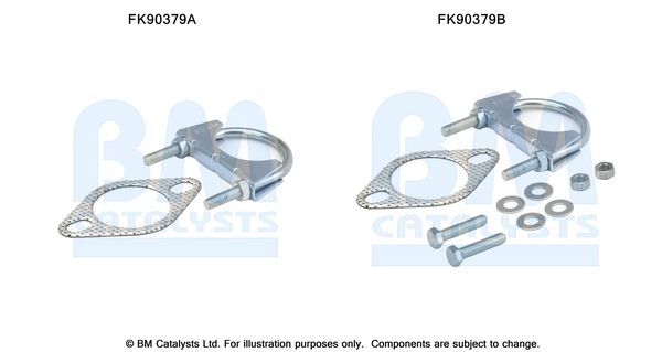Montavimo komplektas, katalizatoriaus keitiklis BM CATALYSTS FK90379