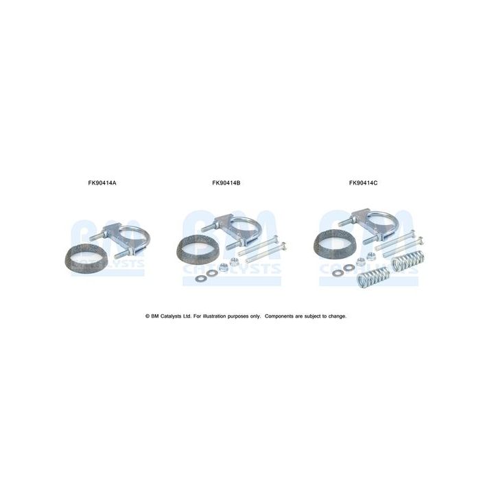 Montavimo komplektas, katalizatoriaus keitiklis BM CATALYSTS FK90414