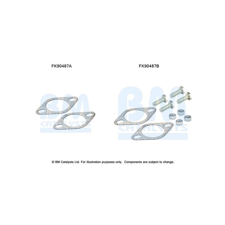 Montavimo komplektas, katalizatoriaus keitiklis BM CATALYSTS FK90487