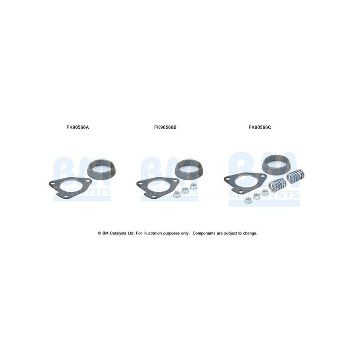 Montavimo komplektas, katalizatoriaus keitiklis BM CATALYSTS FK90566