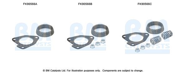 Montavimo komplektas, katalizatoriaus keitiklis BM CATALYSTS FK90566