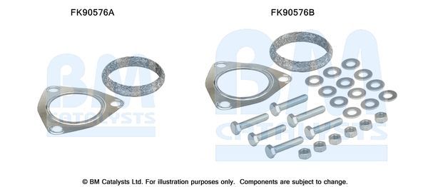 Montavimo komplektas, katalizatoriaus keitiklis BM CATALYSTS FK90576
