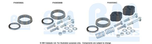 Montavimo komplektas, katalizatoriaus keitiklis BM CATALYSTS FK90586