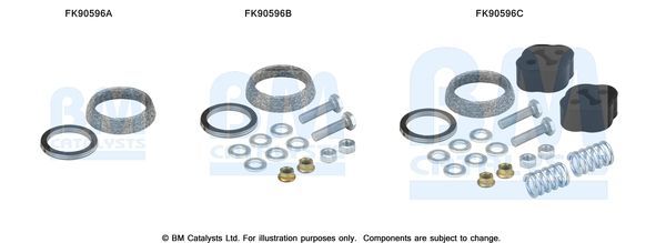 Montavimo komplektas, katalizatoriaus keitiklis BM CATALYSTS FK90596