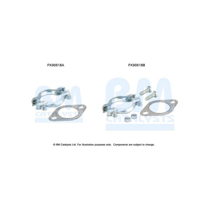 Montavimo komplektas, katalizatoriaus keitiklis BM CATALYSTS FK90618