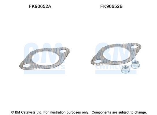 Montavimo komplektas, katalizatoriaus keitiklis BM CATALYSTS FK90652