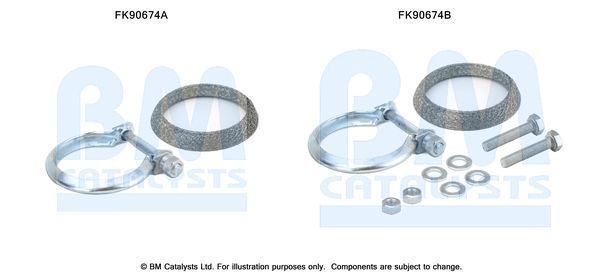 Montavimo komplektas, katalizatoriaus keitiklis BM CATALYSTS FK90674