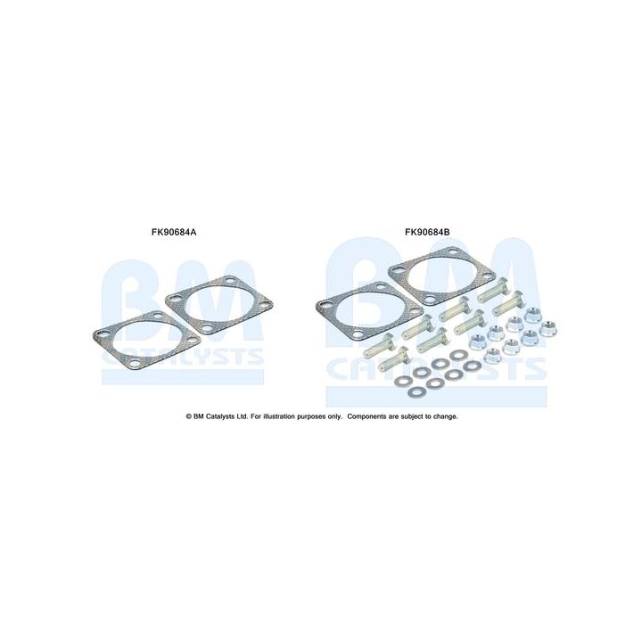 Montavimo komplektas, katalizatoriaus keitiklis BM CATALYSTS FK90684