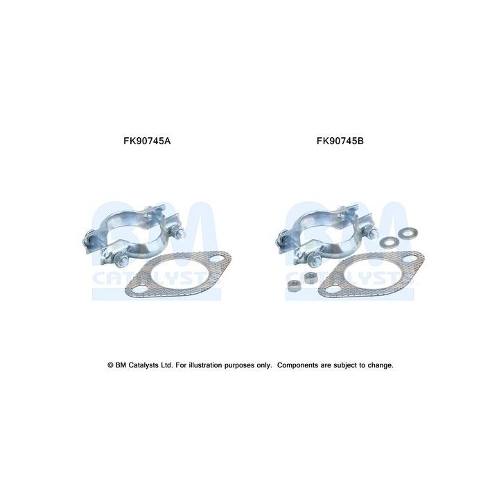 Montavimo komplektas, katalizatoriaus keitiklis BM CATALYSTS FK90745