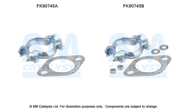 Montavimo komplektas, katalizatoriaus keitiklis BM CATALYSTS FK90745