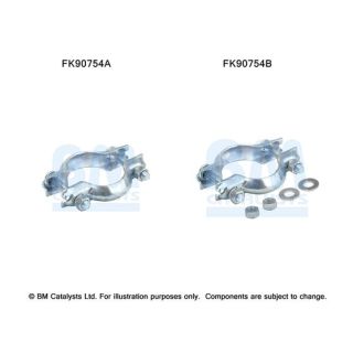 Montavimo komplektas, katalizatoriaus keitiklis BM CATALYSTS FK90754