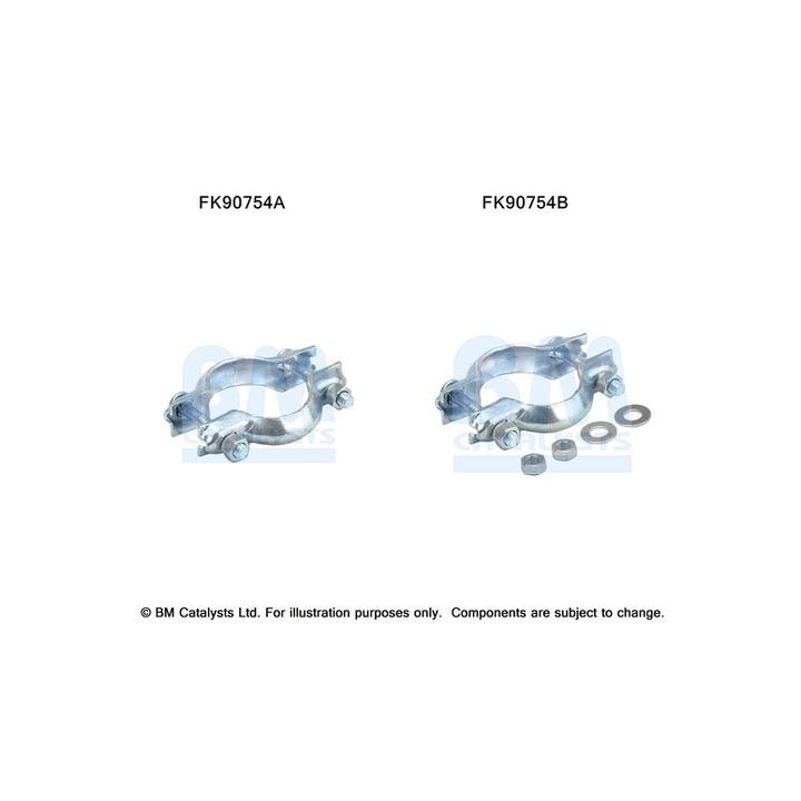 Montavimo komplektas, katalizatoriaus keitiklis BM CATALYSTS FK90754