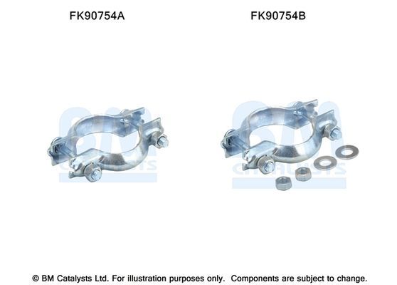 Montavimo komplektas, katalizatoriaus keitiklis BM CATALYSTS FK90754