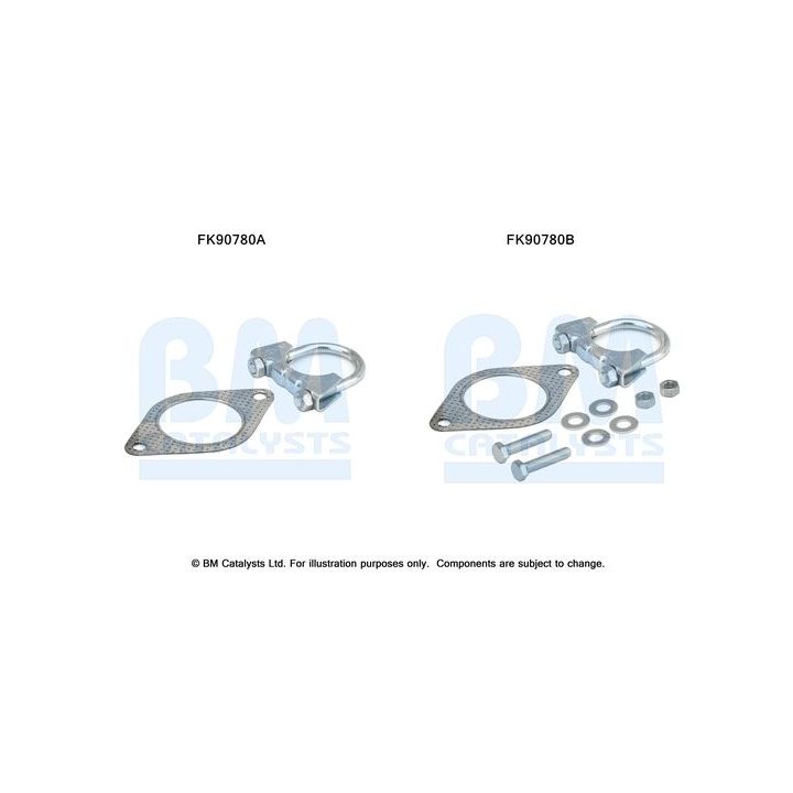 Montavimo komplektas, katalizatoriaus keitiklis BM CATALYSTS FK90780