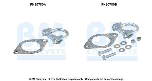 Montavimo komplektas, katalizatoriaus keitiklis BM CATALYSTS FK90780